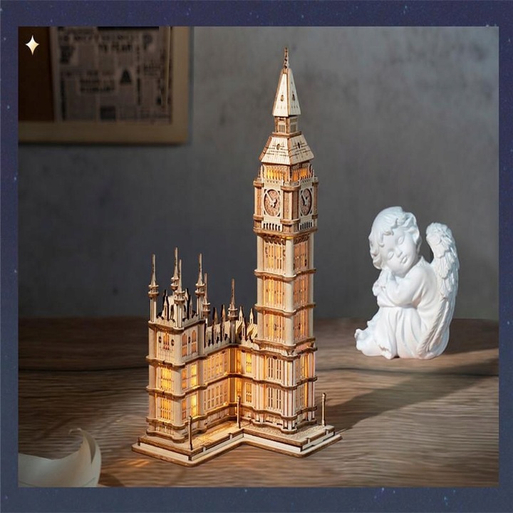BIG BEN drewniane Puzzle 3D model składany 220el