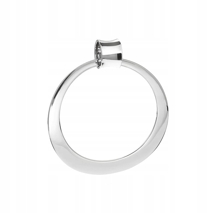 Srebrna zawieszka wisiorek gładka okrągła pr925