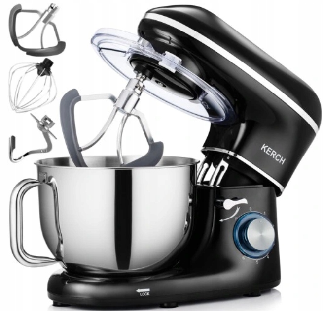 ROBOT KUCHENNY PLANETARNY MIKSER Z MISĄ KERCH MYCHEF BLACK 6,2L