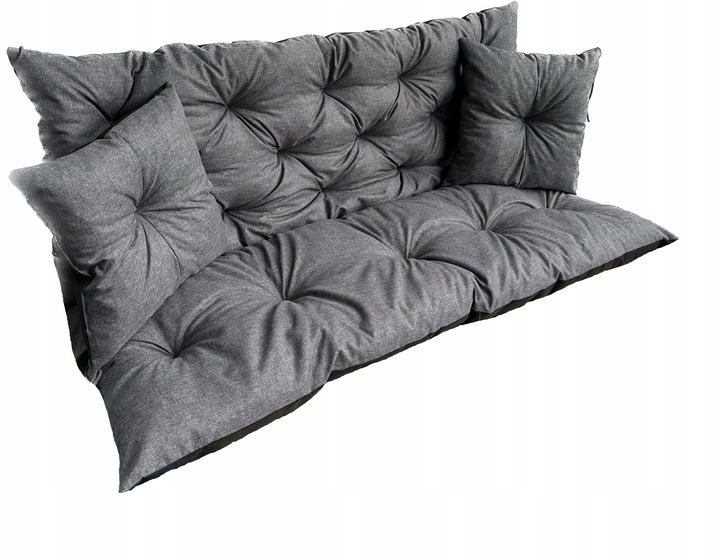 Poduszki ogrodowe na huśtawkę 150x60x50 +2 Poduszki 40x40 wodoodporne