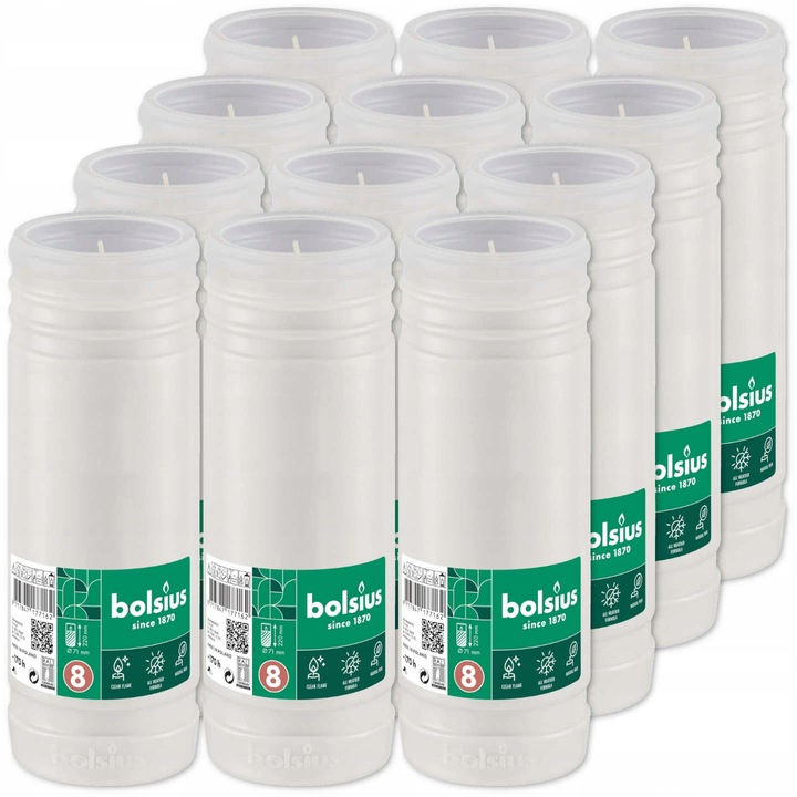 Wkłady do zniczy parafinowe Bolsius 8,5D RP8 12szt