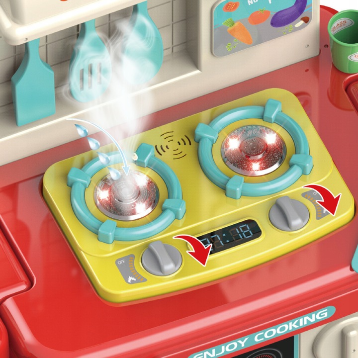 KUCHNIA DLA DZIECI ZESTAW KRAN GARNKI + AKCESORIA INTERAKTYWNA WODA PARA