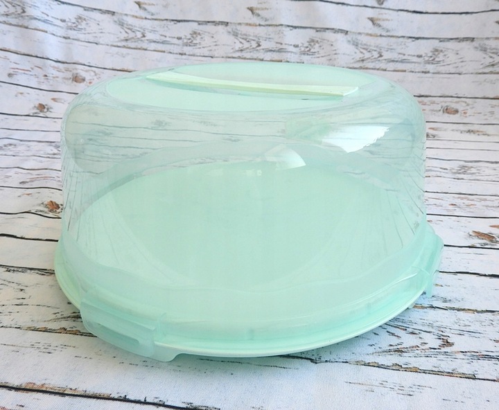 TACA PATERA POJEMNIK DO TORTU CIASTA PUDEŁKO NA WYPIEKI ŻYWNOŚĆ Z POKRYWĄ