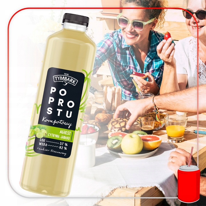 Tymbark Po Prostu Agrest Cytryna Jabłko 12 x 1.25 L