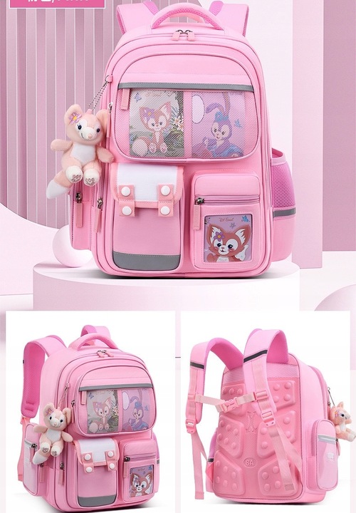 PLECAK SZKOLNY TORNISTER + PIÓRNIK KRÓLIK ZAJĄC odblaski WIELOKOMOROWY 3D