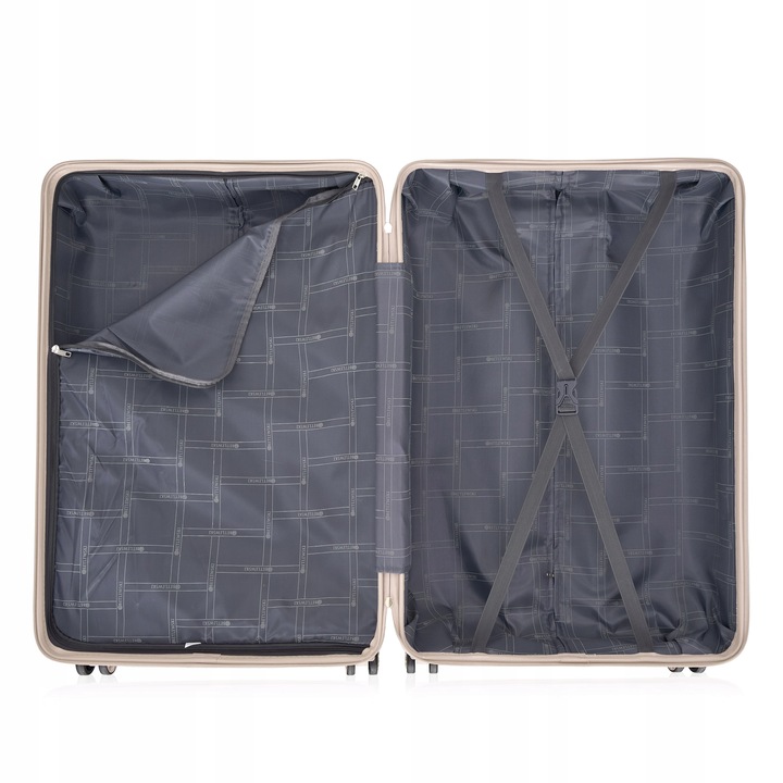 BETLEWSKI Walizka Podróżna duża pojemna na wakacje na kółeczkach stylowa