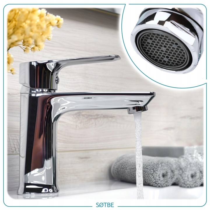 Kran do umywalki stojący bateria do łazienki umywalkowa oszczędna SOTBE