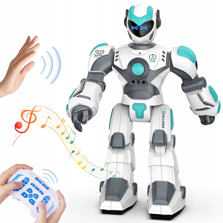 ROBOT DUŻY INTERAKTYWNY ZDALNIE GEST PROGRAMOWANY STEROWANIE GŁOSOWE LED
