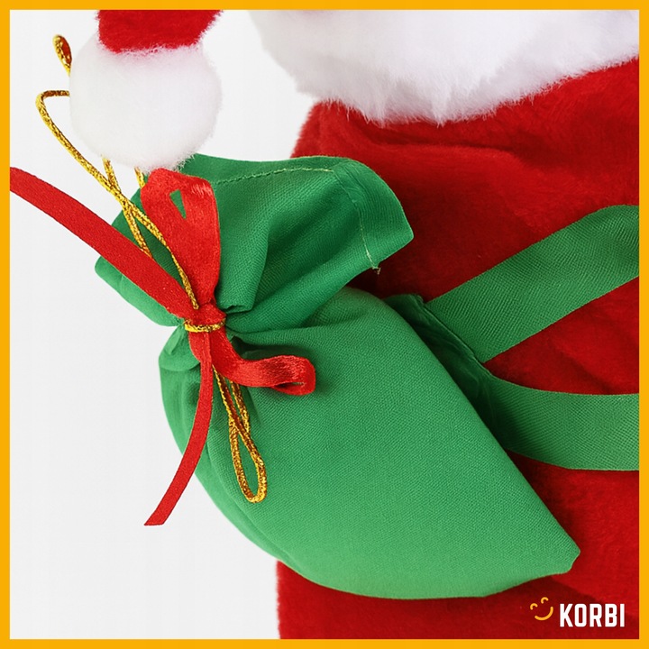 DEKORACJA WSPINAJĄCY SIĘ MIKOŁAJ OZDOBA ŚWIĄTECZNA GRAJĄCY PREZENT 100CM