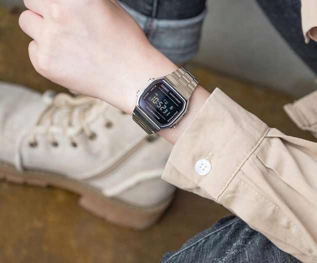 ZEGAREK CASIO VINTAGE MIRROR A168WEM RETRO OLDSKUL CYFROWY Z PODŚWIETLENIEM