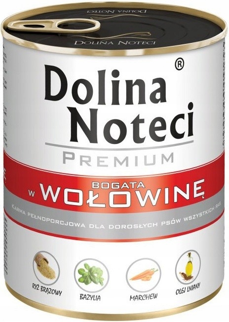 Mokra karma dla psa Dolina Noteci Premium MIX smaków 12x800g BEZ DROBIU