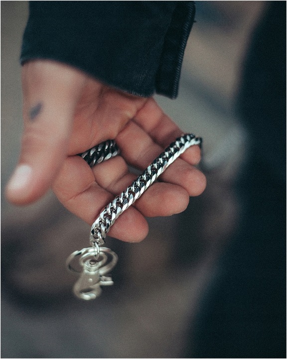 Łańcuszek do spodni męski ze stali chirurgicznej karabińczyk BLINGART