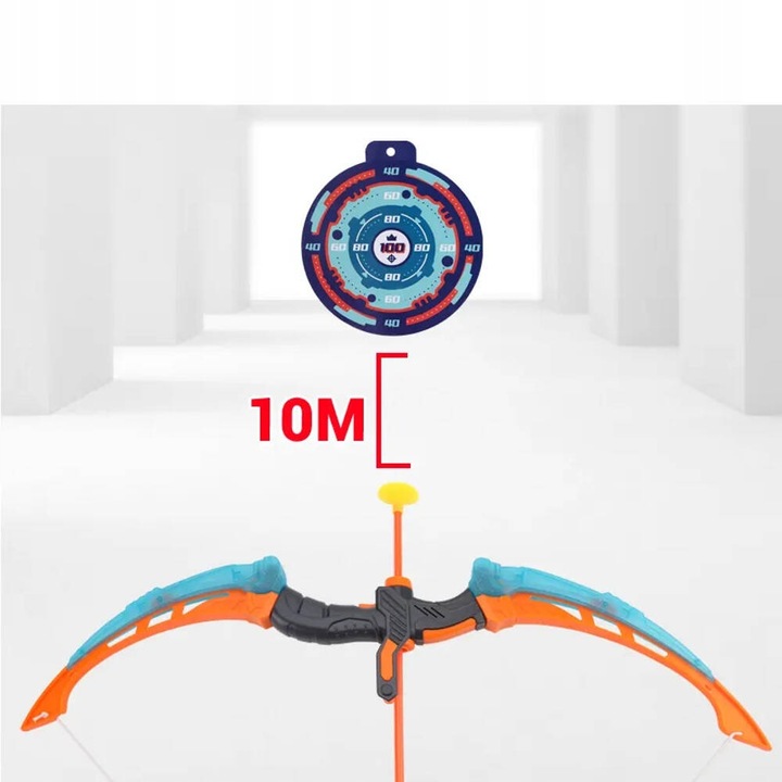 ZESTAW ŁUCZNIKA LED ŚWIECĄCY ŁUK Dla Dzieci STRZAŁY TARCZA Światła Dźwięki