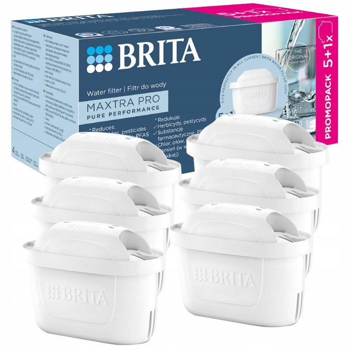 Wkład filtrujący Brita Maxtra Pro filtr do wody do dzbanek Brita Glass 6x