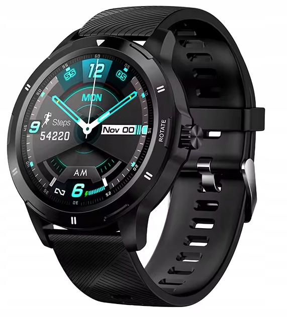 ZEGAREK SMARTWATCH SPORTOWY ROZMOWY MĘSKI DAMSKI POLSKIE MENU CZARNY
