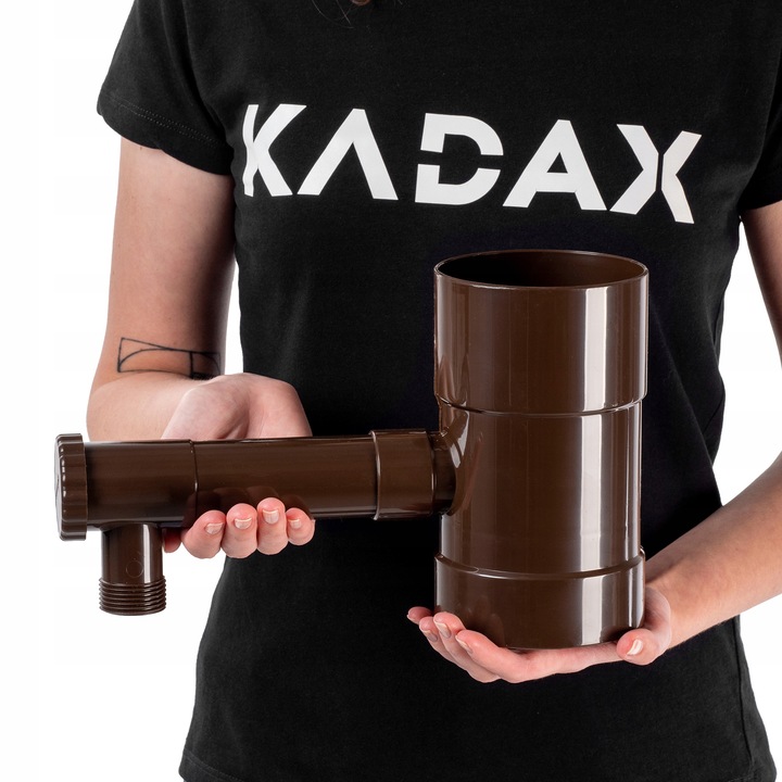 ZBIERACZ ŁAPACZ DESZCZÓWKI WODY DESZCZOWEJ Z RYNNY ZAWOREM CHWYTACZ 100mm