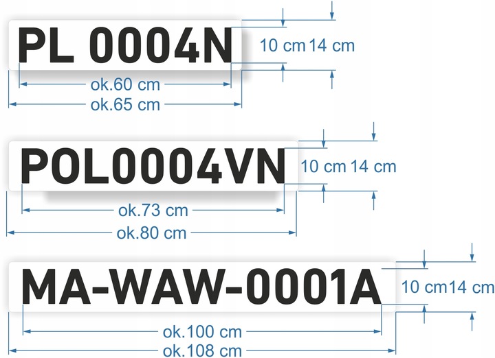 2 X NUMER REJESTRACYJNY białe tło wydrukowane łódkę jacht skuter łódź 10 cm