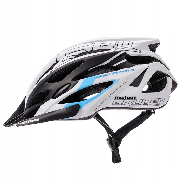 KASK ROWEROWY REGULOWANY METEOR GRUVER S 52-56cm siatka otwory wentylacyjne