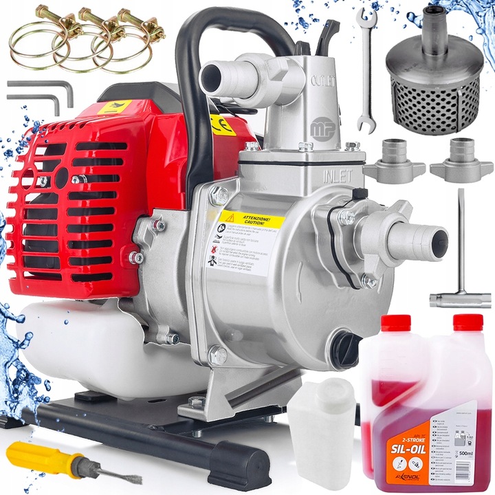 Pompa spalinowa do wody motopompa samozasysająca SZYBKI zasys 1 cal + olej