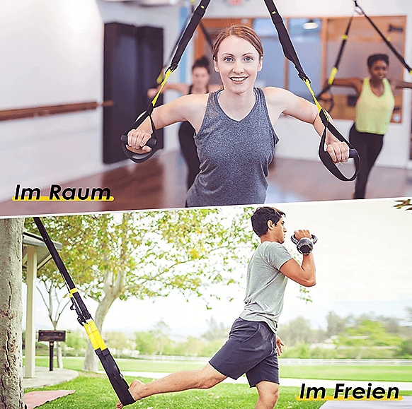 INTEY Zestaw taśm pasów TRX + gumy do ćwiczeń