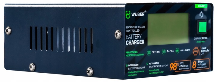 PROSTOWNIK 12V i 24V MIKROPROCESOROWY ŁADOWARKA DO AKUMULATORA NAPRAWA 10A