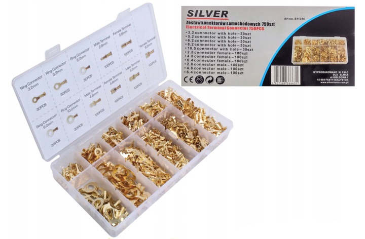 ZESTAW KONEKTORÓW SAMOCHODOWYCH 750szt.