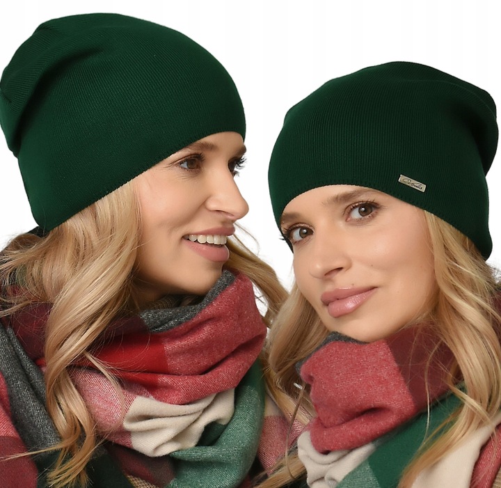 Damska CZAPKA jesienna modny styl podpinana POLSKI PRODUCENT zimowa UNI V3