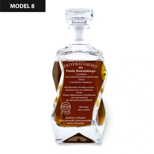 Prezent na Urodziny Karafka do Whisky z Grawerem - Niepowtarzalny Upominek