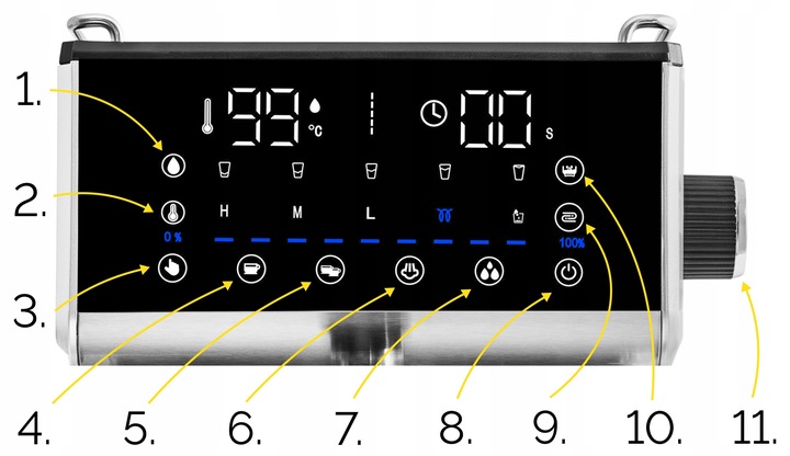 Ekspres ciśnieniowy Kolbowy Yoer 20bar 1350W +Spieniacz mleka +THERMOBLOCK