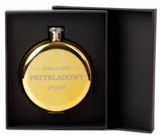 Personalizowana piersiówka okrągła 200ml GRAWER z dedykacją na PREZENT