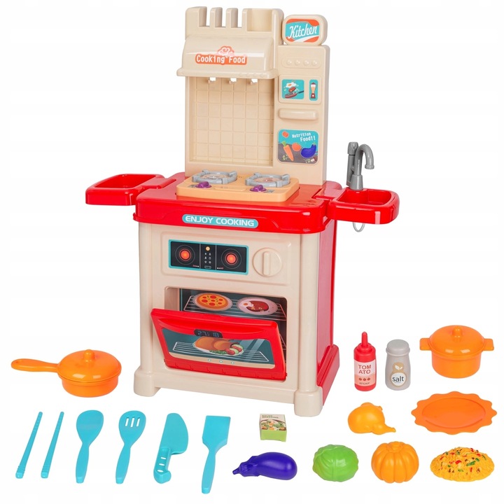 KUCHNIA DLA DZIECI ZESTAW KRAN GARNKI + AKCESORIA INTERAKTYWNA WODA PARA