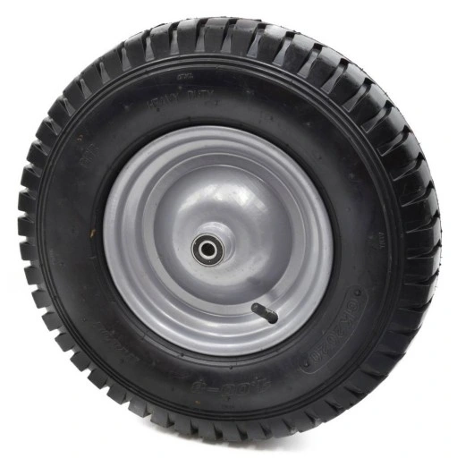 KOŁO DO WÓZKA TACZKI 4.00-8 405mm POMPOWANE + OŚKA