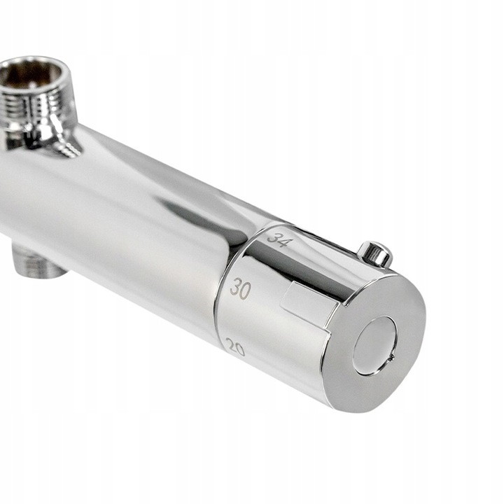 BATERIA PRYSZNICOWA Z TERMOSTATEM ŁAZIENKOWA ŚCIENNA ZESTAW T204A CHROM