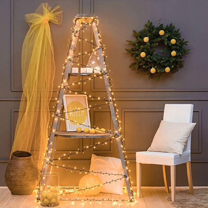 LAMPKI CHOINKOWE 500 LED ZEW/WEW BIAŁE CIEPŁE 35m