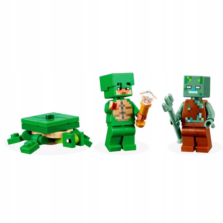 klocki LEGO Minecraft 21254 Domek na plaży żółwi 234 elementy