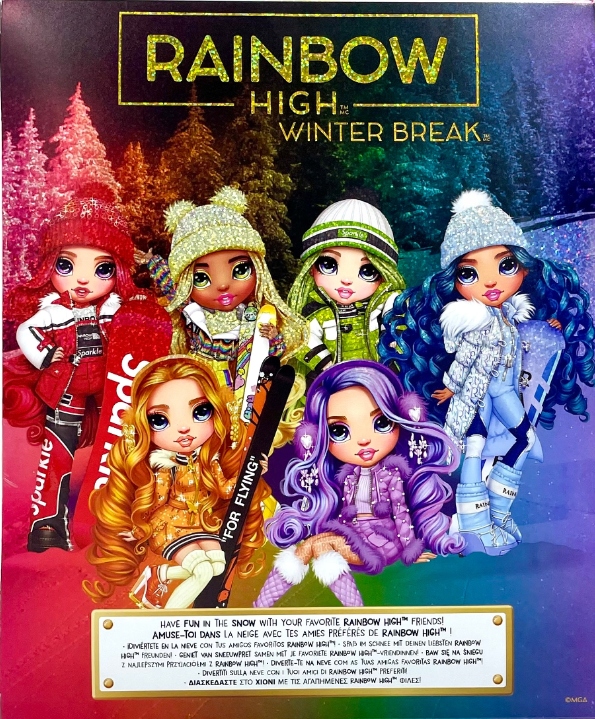 Lalka Mga Rainbow High Winter Break zimowa z deską Skyler Bradshow niebiesk