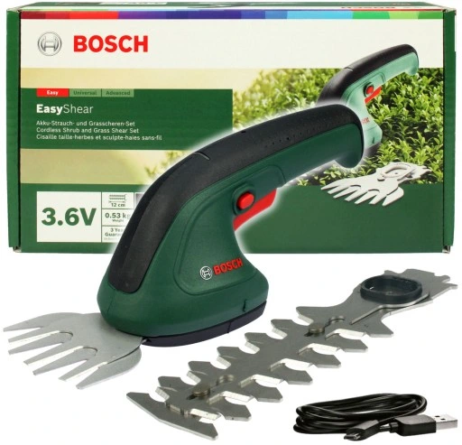 NOŻYCE EASYSHEAR BOSCH + 2 NOŻE do trawy i krzewów