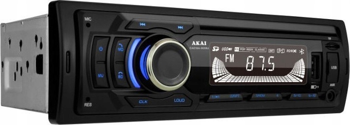 RADIO SAMOCHODOWE AKAI CA016A-9008U BLUETOOTH MP3 USB SD 4x25W LED