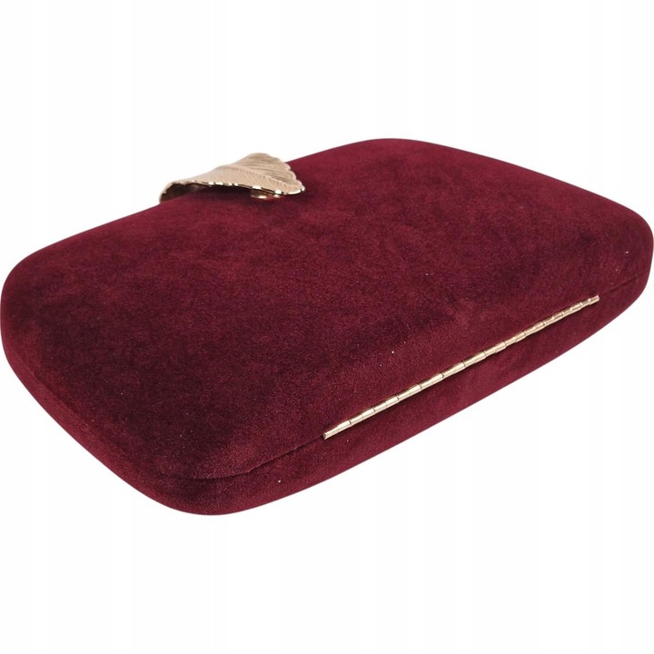 Torebka kopertówka puzderko wizytowa wieczorowa bordowa sylwester