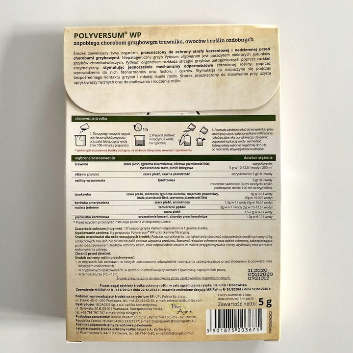 TARGET POLYVERSUM naturalna walka z grzybami P. oliganrum grzybobójczy 10g