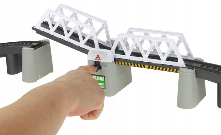 Kolejka Elektryczna Pociąg Ogromny Tor Tunel Podnoszony Most 366cm Wagony