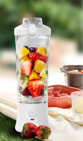 BLENDER SHAKER TURYSTYCZNY DIODY LED USB-C AKUMULATOR 600ML BEZPRZEWODOWY