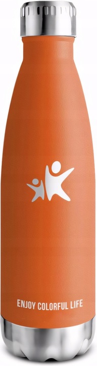 Termos Kubek Termiczny na Kawę Herbatę Stalowy Szczelny Pomarańczowy 350ml