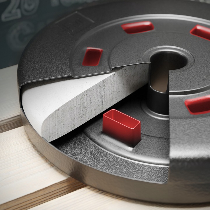 Zestaw obciążeń bitumicznych 40kg do hantli sztang gryfu ścięte 4x10kg