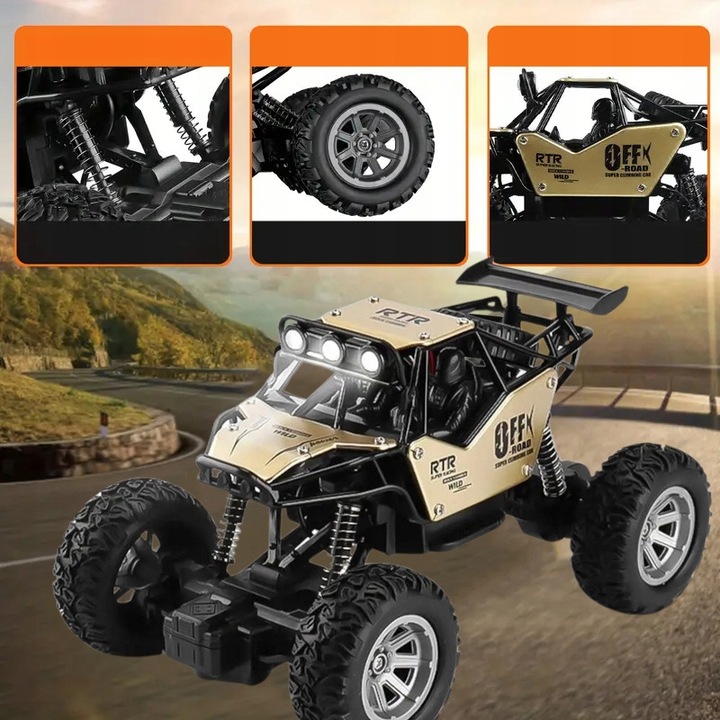 SAMOCHÓD ZDALNIE STEROWANY TERENOWY AUTO RC PILOT LED ZABAWKA DLA DZIECI