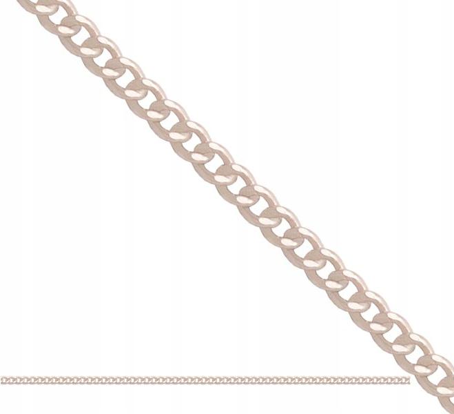 Złoty łańcuszek 585 z białego złota 50 cm 1,35g idealny na prezent 14k