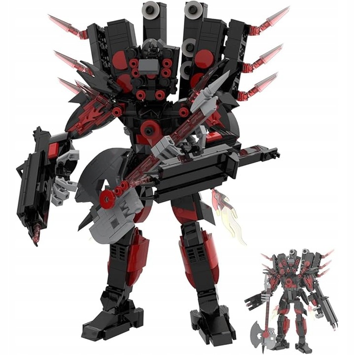 SKIBI TOILET TOY BRICKS SERIES KLOCKI BUDOWLANE, TOILET MAN SPEAKER MAN