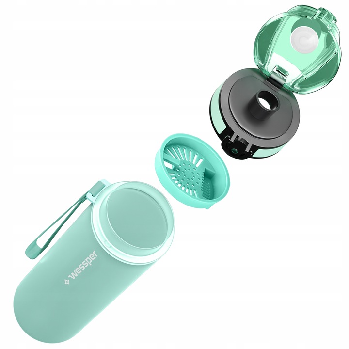 Wessper butelka filtrująca bidon na wodę 1000 ml BPA Free tritan + 3x filtr