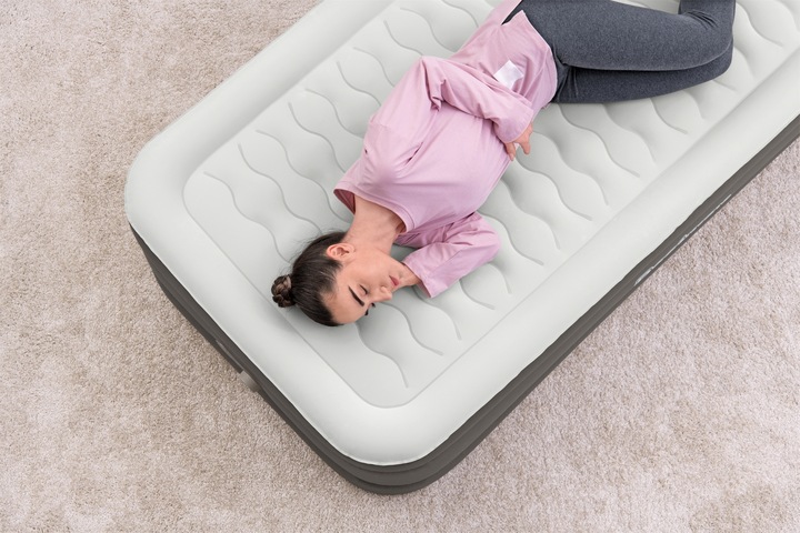 Materac Dmuchany Jednoosobowy do Spania z Pompką 230V Bestway