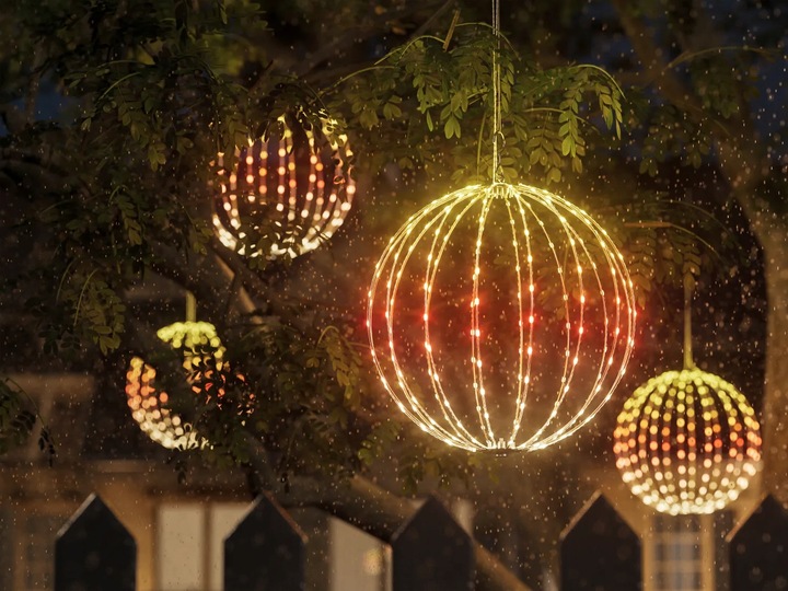 Ozdobna kula z diodami Twinkly 3D Sphere, 43cm, 210 LED, RGB+W, IP44